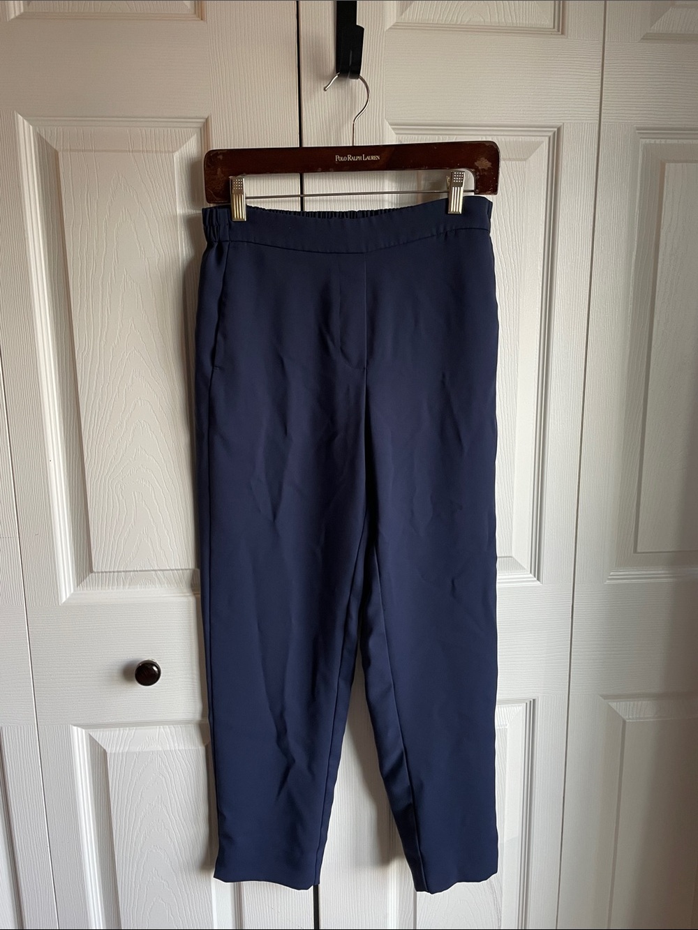 J. Crew Women’s Navy Straight-Leg Trousers